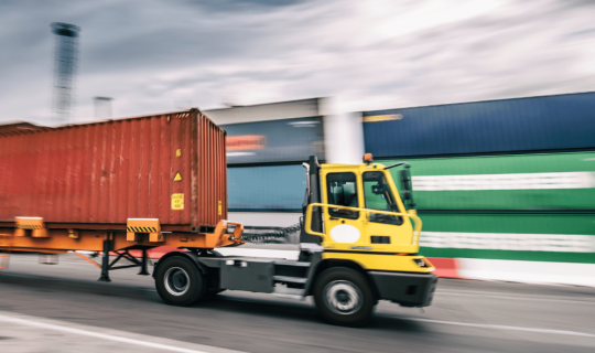 Truck on the move