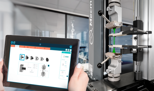 Mecmesin VectorPro software view in a tablet 